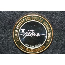 Las Vegas Hilton, Limited Edition Two-Tone $10 Gaming Token, .999 Fine