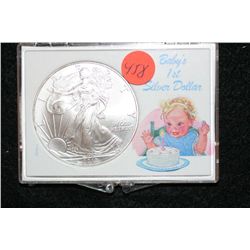 2010 Silver Eagle $1, "Baby's 1st Silver Dollar"