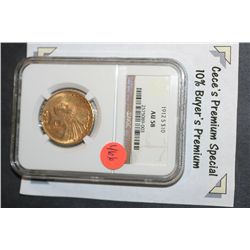 1912-S Indian Chief $10 Gold Coin, NGC Graded AU58  **CeCe's Premium Special 10% Buyer's Premium-Thi