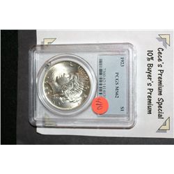 1923 Peace $1, PCGS Graded MS62  **CeCe's Premium Special 10% Buyer's Premium-This Lot Only!**