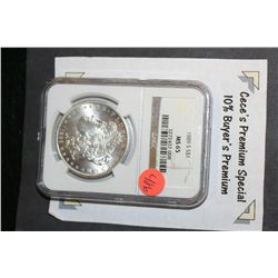 1889-S Silver Morgan $1, NGC Graded MS65  **CeCe's Premium Special 10% Buyer's Premium-This Lot Only