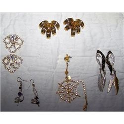 Lot Jewelry earrings and pin