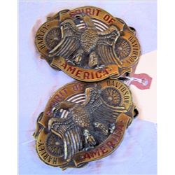2 Harley Davidson Belt Buckles Spirit of America
