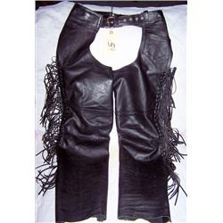 Unik Motor Cycle  Leather chaps, size "M"