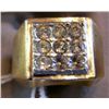 Image 1 : Men's 14Kt Gold Ring with 8 Diamonds