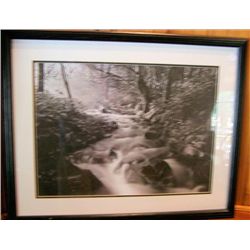 Framed picture Winter scene - not signed 30" X 24"
