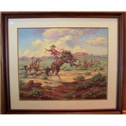 Framed picture - Cowboy, by Till Goodan