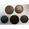 Image 1 : 5 unattributed foreign coins:1860 dos reales-1811-1838 trade and