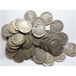 Roll(40)  1924D Buffalo nickels  G/VG