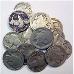 13 full date  1918S Buffalo nickels