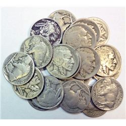 Over 1/2 roll of 1919D Buffalo nickels full date