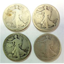 4  1916D  Walker  half $    G/VG