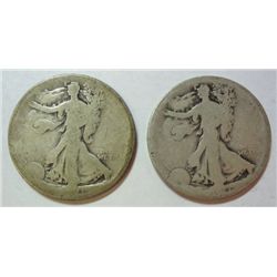 2  1921  Walker  half $   weak date AG