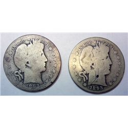 2  1893S  Barber half $      AG