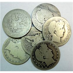 6  1893O  Barber half $      AG