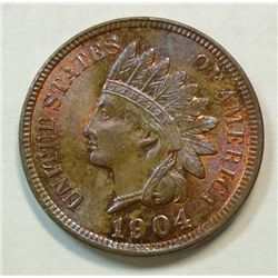 1904 Indian penny  MS65 BRN  25% RED