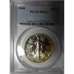 1940 proof Walker half $  PCGS64