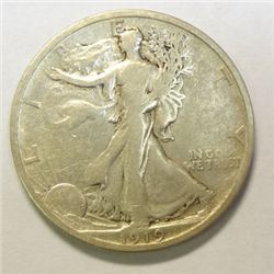 1919-S WALKING LIBERTY HALF DOLLAR