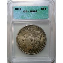 1890 MORGAN DOLLAR ICG MS-63