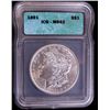 Image 1 : 1891 MORGAN SILVER DOLLAR, ICG MS 62