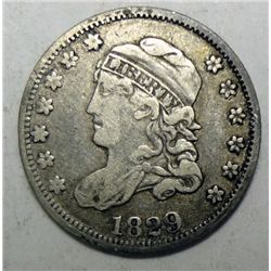 1829 Bust half dime Nice star center VF