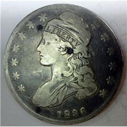 1836 Bust half $  fine