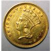 Image 1 : 1862 T3 $1 gold AU55