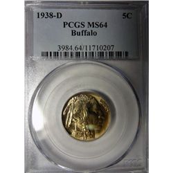 Nickel lot:1938D Buffalo  PCGS64-1942 T2 PCGS66