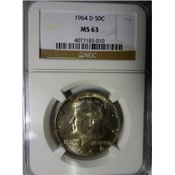 1964  NGC64-64D NGC63-66  NGC65  Kennedy half $