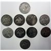 Image 2 : 10 damaged, scratched, or no date Bust half $'s