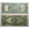 Image 2 : 1917 $1 and $2  US note  VG
