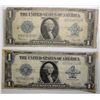 Image 1 : 2  1923 silver certificates one heavy circ