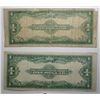 Image 2 : 2  1923 silver certificates one heavy circ