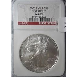 2006 Silver Eagle First strike NGC69