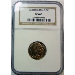 1938D Buffalo nickel  NGC66