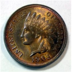 1903 Indian penny  MS63 R/BRN