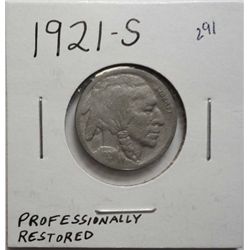 1921S Buffalo nickel  full horn