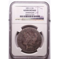 1893-S Morgan Dollar NGC Good, Has Minor Scratches.