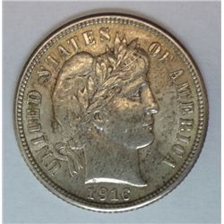 1916 BARBER DIME BU