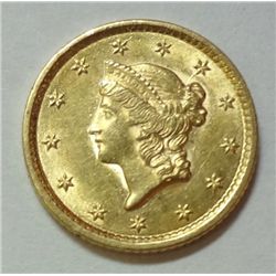 1852 $1 GOLD TYPE 1 BU