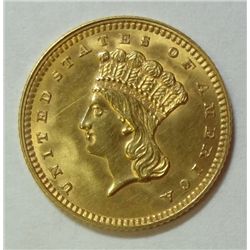 1862 $1 T3 GOLD MS-64