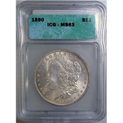 1890 MORGAN DOLLAR ICG MS-63