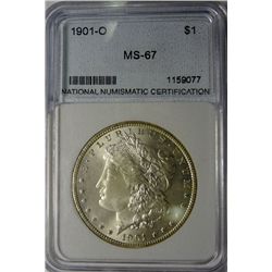 1901-O MORGAN SILVER DOLLAR, GEM BU
