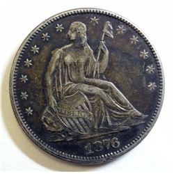 1876 SEATED HALF XF+ NICE