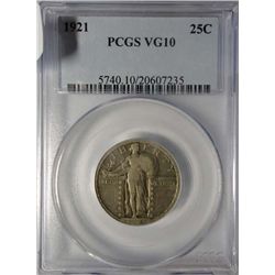 1921 STANDING LIBERTY QUARTER PCGS VG-10
