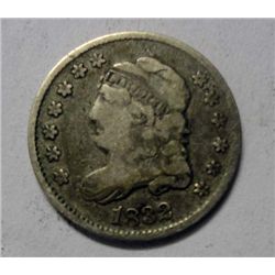 1832 BUST HALF DIME FINE+