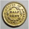 Image 2 : 1853 HALF CENT CLEANED AU