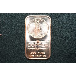 2012 Copper Ingot, .999 Fine 1 Oz.