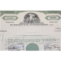 Rayette-Faberge Inc. Stock Certificate dated 1968