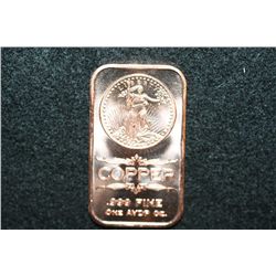 2012 Copper Ingot, .999 Fine 1 Oz.
